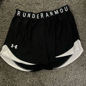 Black and white under Armour athletic shorts!